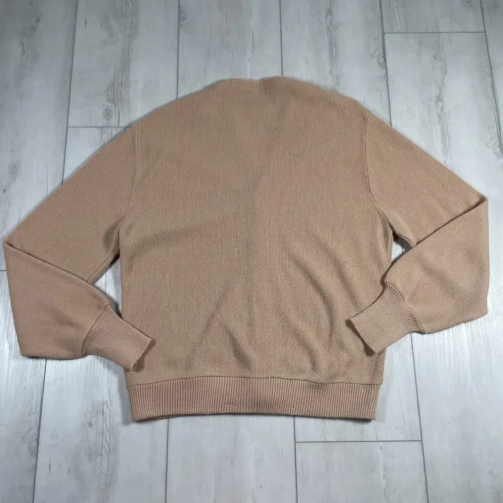 Vintage Arnold Palmer Cardigan Sweater Mens Size L Beige Robert Bruce - Picture 5 of 9